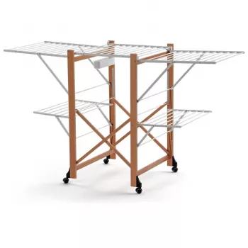 ARREDAMENTI GABBIANO kuivatustrest ratastel - 175 x 67 cm, valge