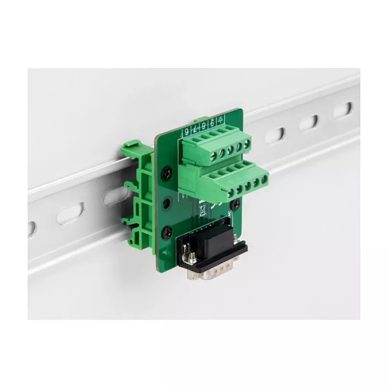 DeLOCK D-Sub 9 kontakti emane klemmiplokile DIN-liistule 51mm 58mm 30mm