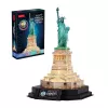 3D Puzzle CubicFun 306-L536H LED Vabadussammas Ööversioon — mudelikomplekt LED-valgustusega
