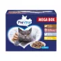 PREVITAL Kassitoit Megaboks lambaliha, veiseliha, küüliku ja kanaga kastmes - märg kassitoit - 24 x 100g