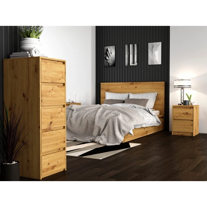 Topeshop K2 ARTISAN nightstand/Öökapp 2 sahtel(s) tamm