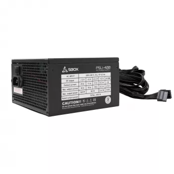 ATX toiteplokk SBOX PSU-400-2, 400 W väljundvõimsus, ATX vormitegur