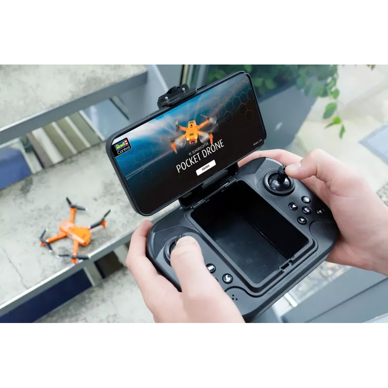 RC kvadrokopter REVELL Pocket Drone 23810 — 2,4 GHz, 4-kanaliline kaugjuhtimispult