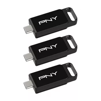 USB-mälupulk PNY Elite 128 GB USB USB-C 3.2 Gen 1 (3.1 Gen 1) Must