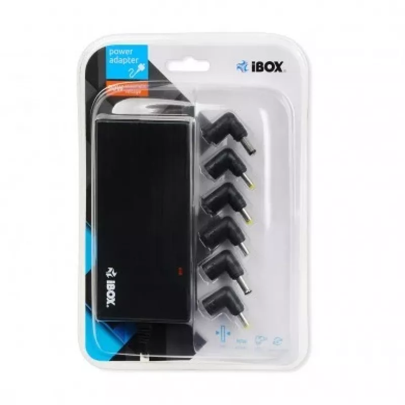 Toiteadapter/inverter IBOX IUZ90WA 90 W, sisend 100–240 V, väljund 4,5 A, reguleeritav pinge, siseruumides, must