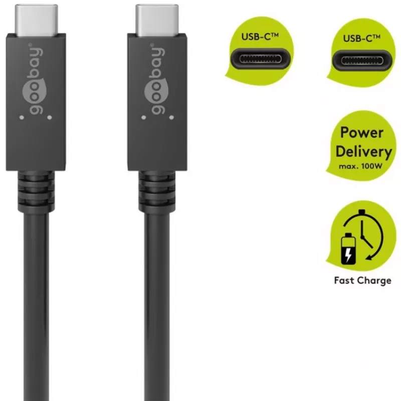 Goobay 49254 USB-kaabel must