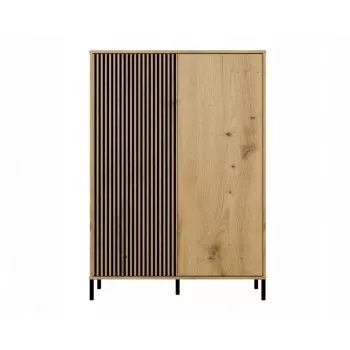 KAMARO 2DD õhuke/GŁ tamm ARTISAN DISPLAY CABINET