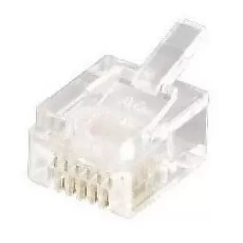 Equip telefoni pistik, 6P6C, RJ-12 (6P6C), läbipaistev, 0,6 g, 9,65 mm, 12,3 mm, 7,2 mm