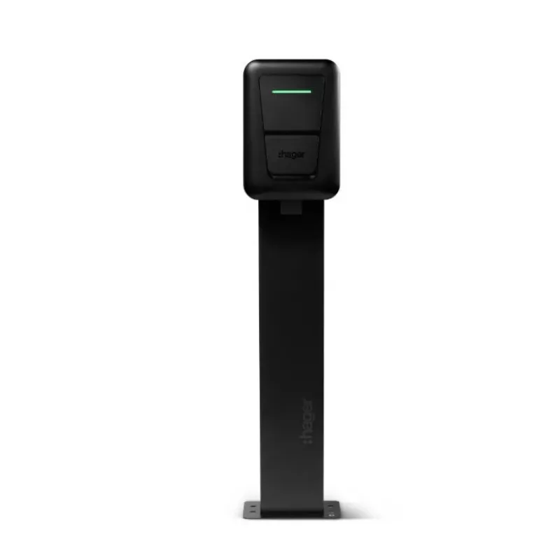 Seinale paigaldatav elektrisõiduki laadimisjaam Hager witty one 11 kW 3-faasiline koos Type 2 pistikupesaga, RFID, Bluetooth, 4,5 m kaabel, IP55, IK10