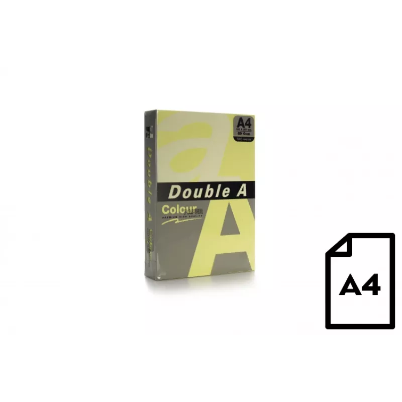 Värviline paber Double A, 80g, A4, 500 lehte, Cheese