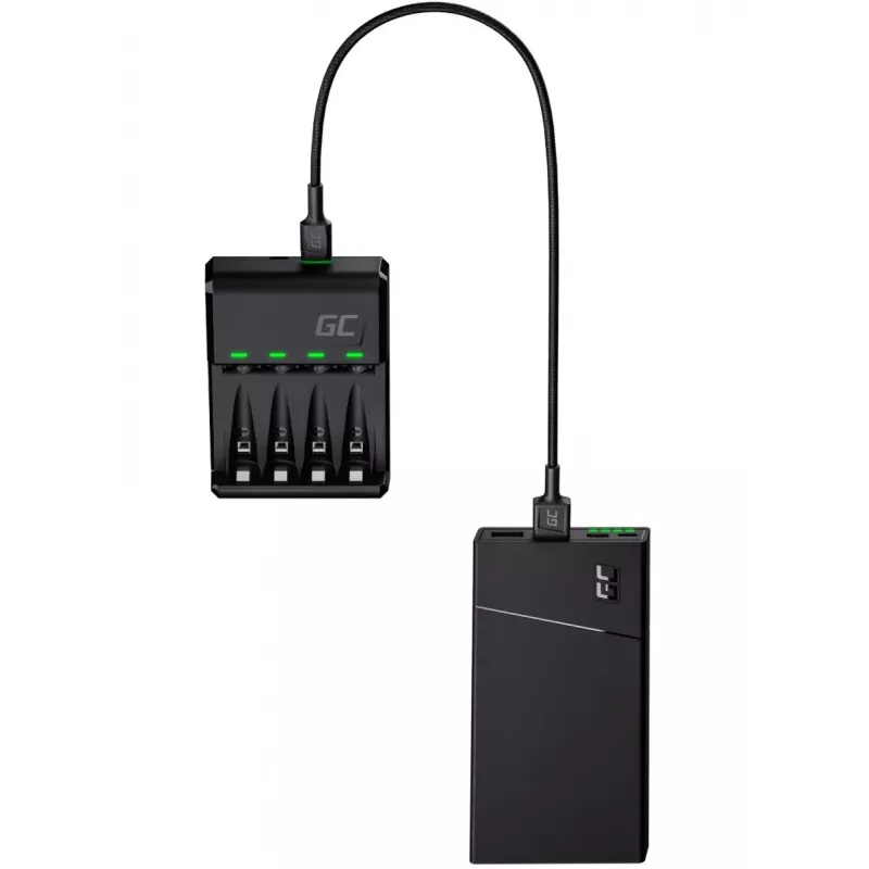 Battery Charger Universal USB roheline Cell GRSETGC02