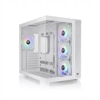 Arvutikorpus THERMALTAKE Midi S380 TG ARGB Snow Valge — karastatud klaas, ARGB valgustus