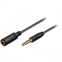 Wentronic Goobay 3,5 mm pistikupikenduskaabel, must, 3 m - 3,5 mm pistik (4-kontaktiline, stereo) > 3,5 mm pesa (4-kontaktiline, stereo) (62480)