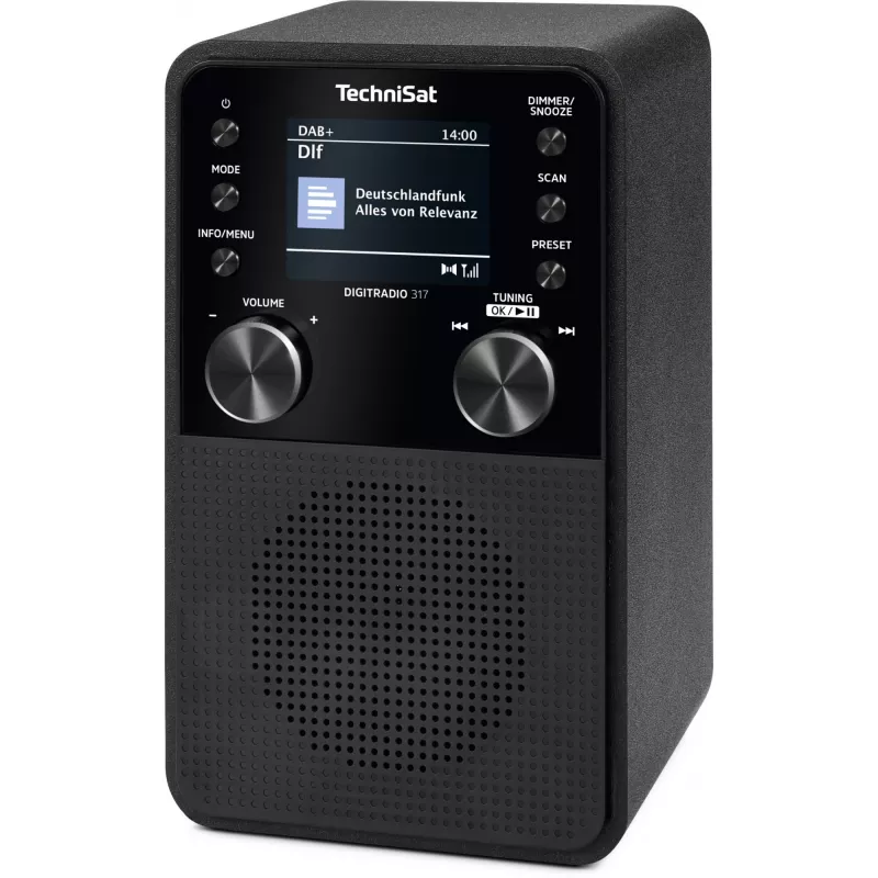 Digitaalraadio TECHNISAT DigitRadio 317 — must, FM- ja DAB+-vastuvõtt