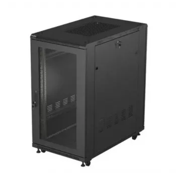 19-tolline riiulikapp LANBERG FF01-6022-23B, 22U, 600×1000 mm, must, perforeeritud uksed