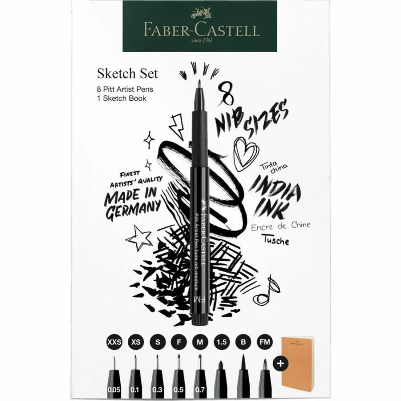 Faber-Castell 267102 fineliner Multi Must 8 tk ümar ots