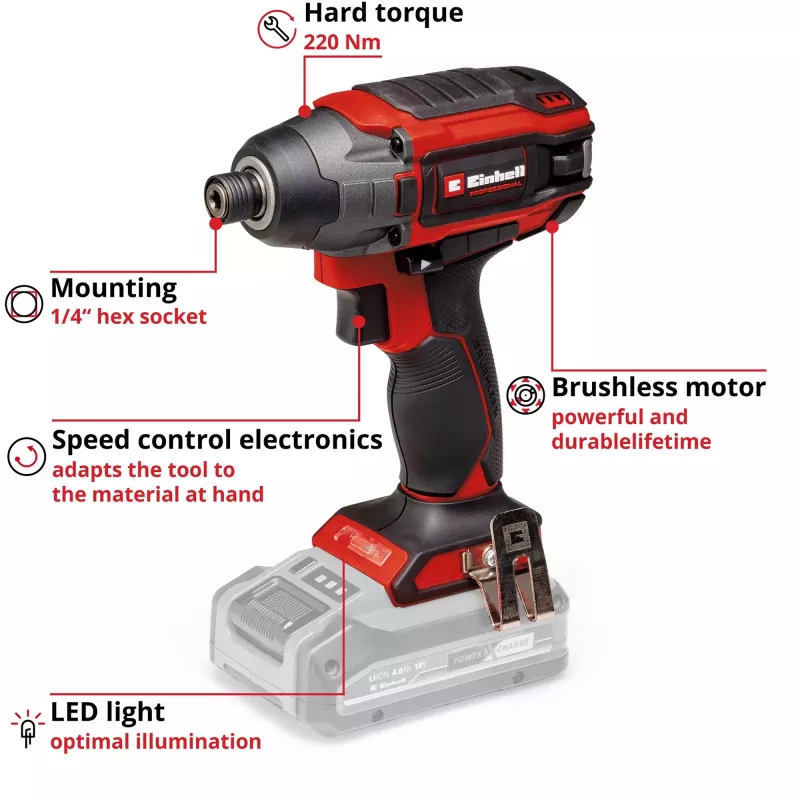Juhtmeta löökmutrivõti Einhell 4510085 18V 300Nm