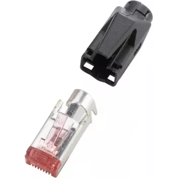 renkforce RJ45-pistik TM21 CAT 6, varjestatud pistik, sirge poolus: 8P8C H9561.4-10 Must H9561.4-10 10 tk (H9561.4-10)