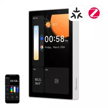 Nutikas juhtpaneel Sonoff NSPanel Pro — Wi‑Fi, Bluetooth, Zigbee, seinale paigaldatav nutikodu liides