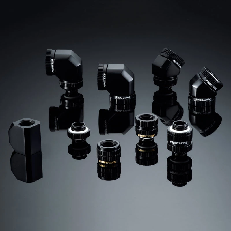 Adapter vedelikjahutussüsteemidele PHANTEKS PH-RA_BK_MF — satiinmust, ühildub Phanteks Glacier komponentidega