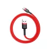 USB 2.0 A–USB-C kaabel Baseus CATKLF-B09 1m QC3.0 nailonpunutis punane, kiirlaadimine ja andmesünk