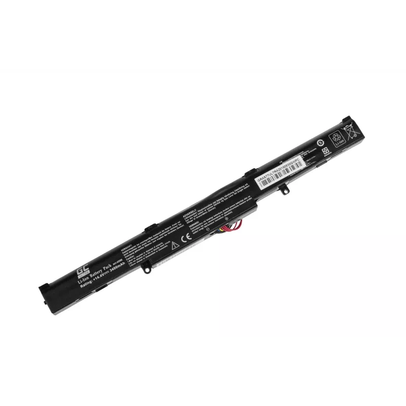 roheline Cell AS77ULTRA aku ASUS A450 A550 F550 K550 R510 X450 X550 jaoks