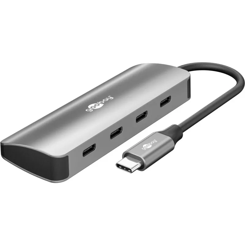 Goobay Slim 4-Port USB-Hub USB-C kuni 10 Gbit/s - -Plug> 4x (76565)