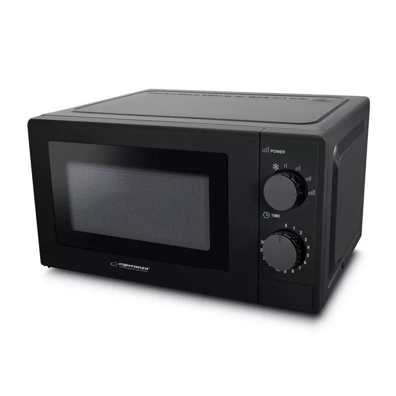 Solo mikrolaineahi ESPERANZA ESTOFADO — 20 L, 700 W, 5 võimsustaset, 24,5 cm pöördalus, must
