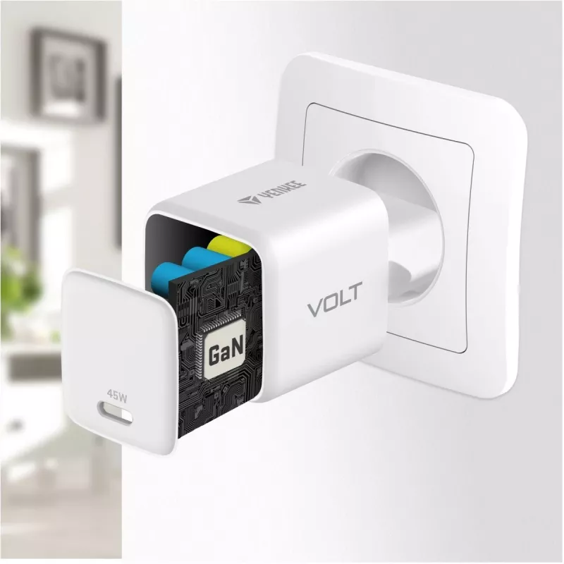 USB-C laadija YENKEE G45 VOLT 45W Power Delivery 3.0, 3A väljund