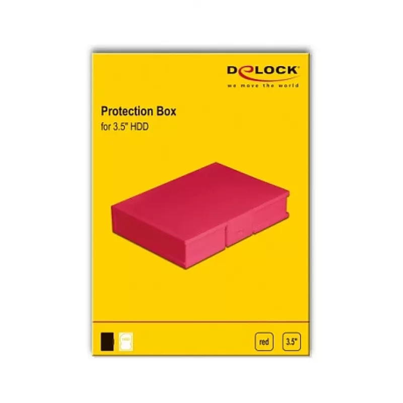 Kaitsekarp DeLOCK 18374 3,5-tollisele HDD-le punane