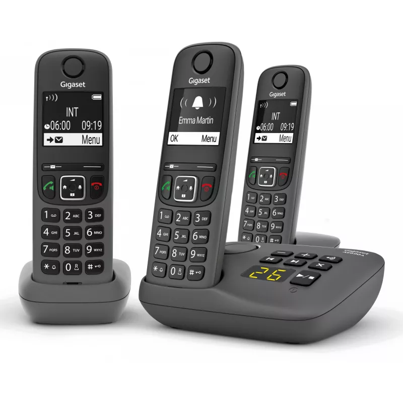 Analoog/DECT-telefon Gigaset AE690A Caller ID juhtmevaba 3 telefonitoruga