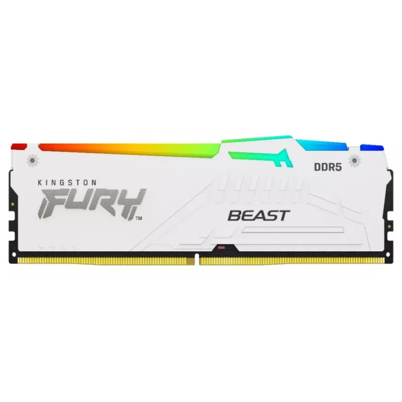 Kingston FURY Beast RGB KF552C40BWAK2-16 DDR5-5200 16GB (2x8GB) komplekt, CL40, valge