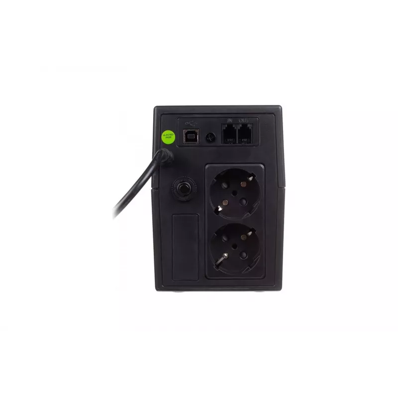 DIGITUS Line-Interactive UPS, 800VA/480W 12V/9Ah X1 Aku, 2x CEE 7/7 pistikupesa, RJ-11, LCD (DN-170064-LCD)