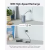 Powerbank 545 NANO 30W 10000mAh sisseehitatud USB-C kaabliga, must