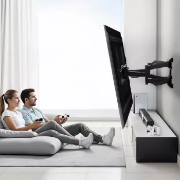 TV seinakinnitus MACLEAN MC-781 ekraanidele 66–177,8 cm (26–70 tolli), kaldenurk -12–2°, VESA 100x100–400x400, max koormus 45 kg, must