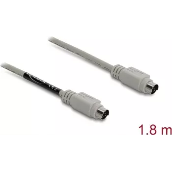 PS/2 kaabel DELOCK 87235 — 6-kontaktiline Mini-DIN kuni 6-kontaktiline Mini-DIN, 1,8 m, beež