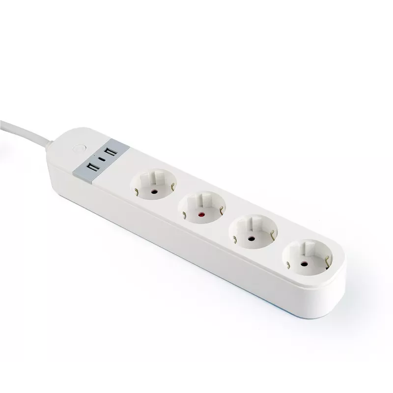 Nutikas pistikupesa Gembird TSL-PS-S4U-01-W 4 vahelduvvoolupesa 3880 W Valge