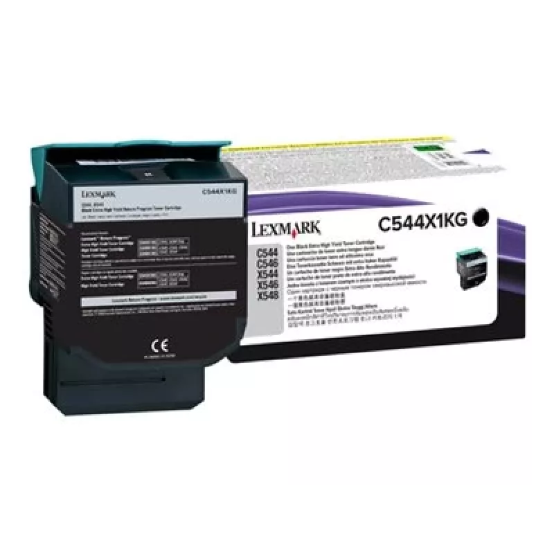 Lexmark C544X1KG – tint must – C544dn, C544dtn, C544dw, C544n, X544dn, X544dn RCS, X544dtn, X544dw, X544n jaoks
