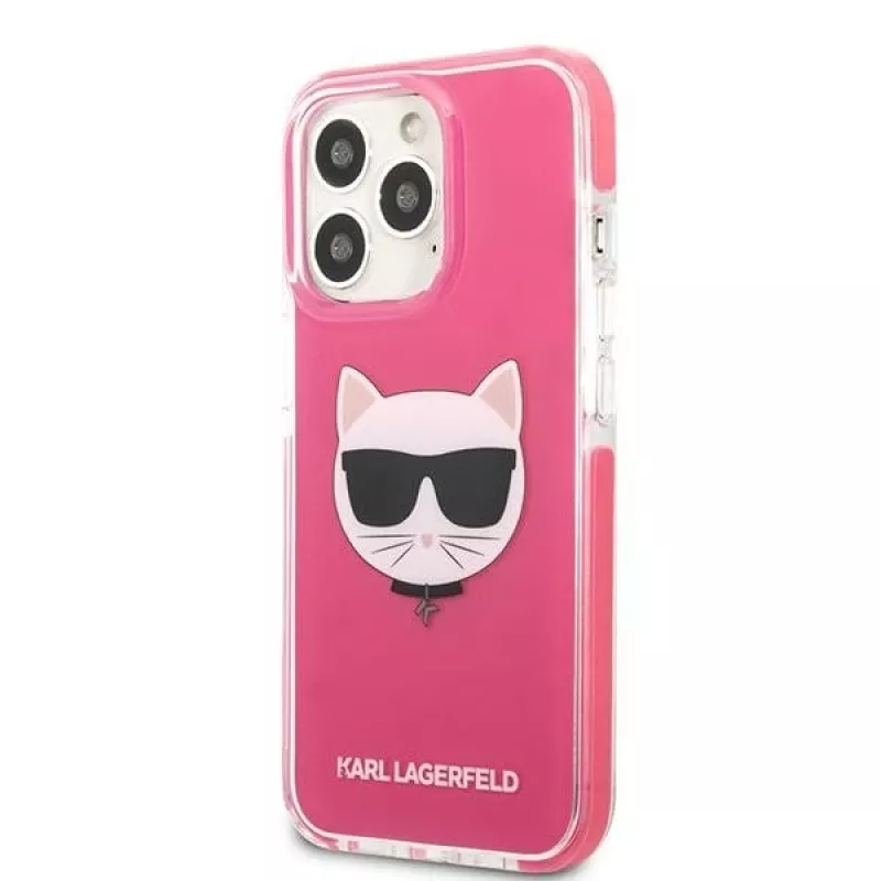 Karl Lagerfeld KLHCP13XTPECPI Iphone 13 Pro Max 6,7 kõva ümbris fuksia/FUSCHIA Choupette pea
