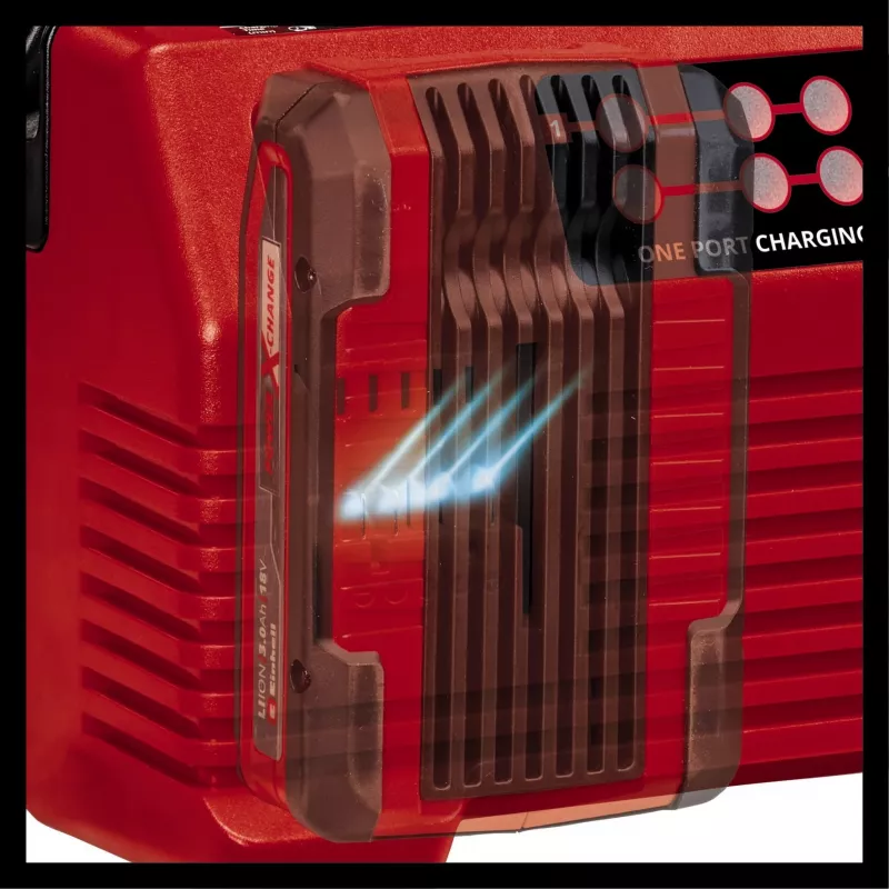 EINHELL Power X-Quattrocharger 4A – universaalne Power X-Change laadija 4-le akule (LED-olekuindikaator | paralleellaadimine | kiirlaadimine | laadimishaldus | ümberlaetav)