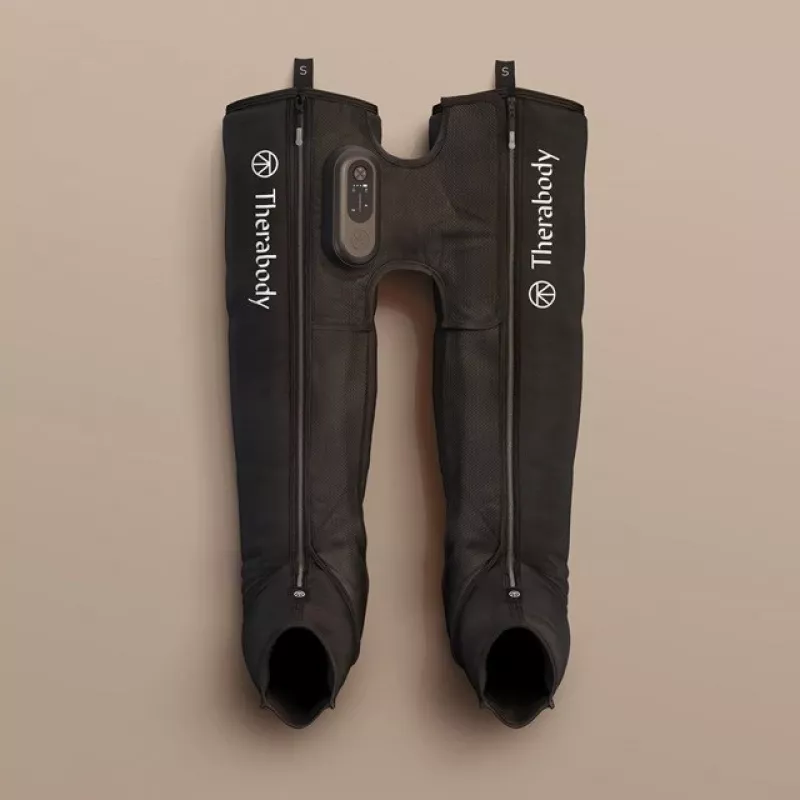 Pneumaatilised taastumissaapad Therabody RecoveryAir JetBoots Prime S — järjestikune kompressioonisüsteem, aku, 180 min tööaega, must, 2,51 kg