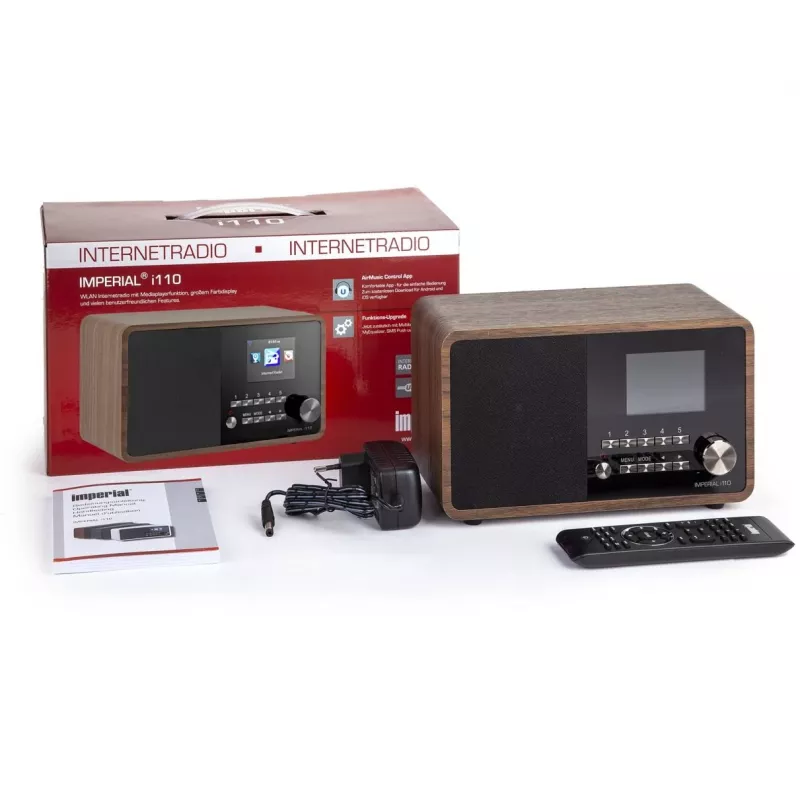 DABMAN i110 WLAN-internet-raadio + meediapleieri funktsioon. Puit