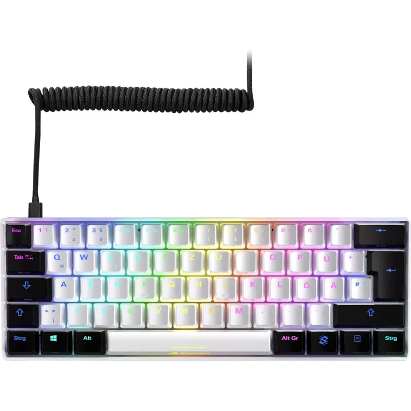 Sharkoon SGK50 S4 klaviatuur mänguritele USB QWERTZ saksa valge RGB LED