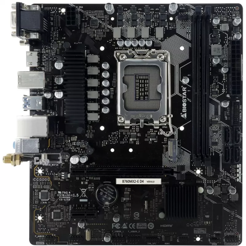 BIOSTAR B760MX2-E D4 Micro-ATX emaplaat