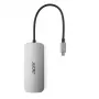 7-ühes USB-C dongel Acer — USB 3.2 Gen 1 USB-C, 3x USB-A, HDMI, SD/microSD, 100 W PD, hõbedane