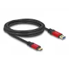 USB-kaabel DeLOCK 80618 10 Gbps Type-A to USB-C 2m punane metall