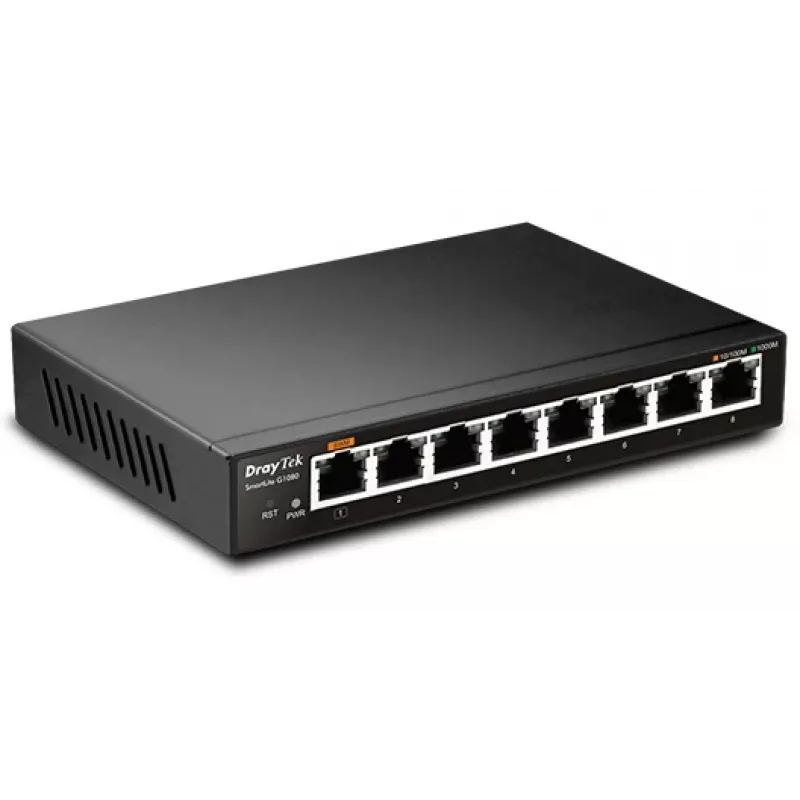 Haldamata L2 Gigabit Etherneti kommutaator Draytek VigorSwitch G1080 Must