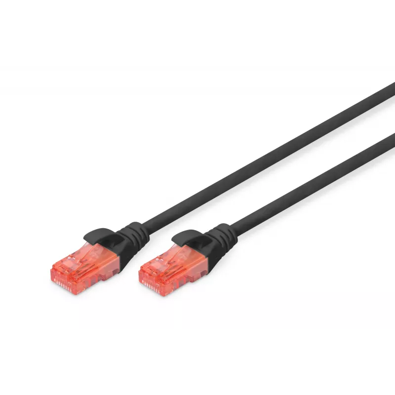 Võrgukaabel Digitus CAT 6 U/UTP patch-kaabel RJ-45 Cat6 3m Must