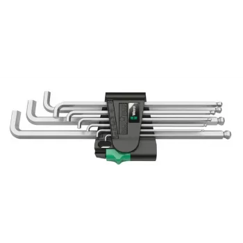 Wera 950/9 Hex-Plus 4 L-kuuskantvõtmete komplekt, meetermõõdustik, kroomitud