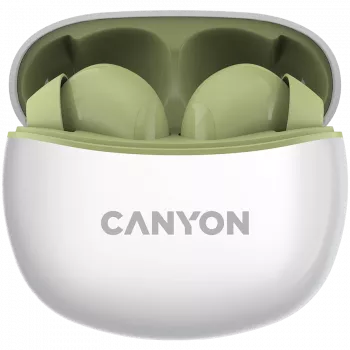 CANYON TWS-5 sissepandavad kõrvaklapid, roheline, Bluetooth 5.3, puutetundlik juhtimine, laadimissisend: USB-C